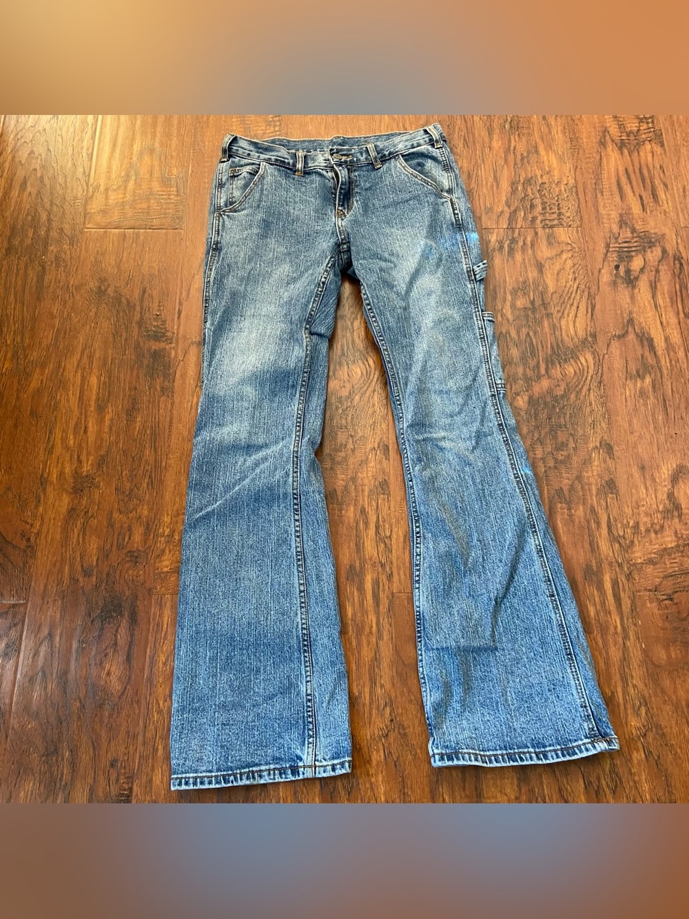 Vintage 90s y2k style brandy Melville cargo flare low rise jeans